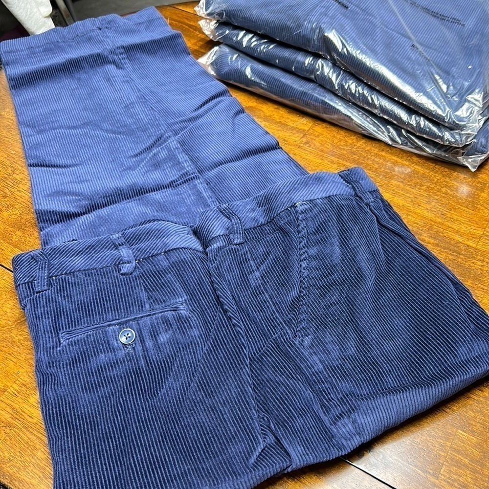 John Blair est 1910 QVC  corduroy pants NWT blue or brown size 29” inseam 46” lg